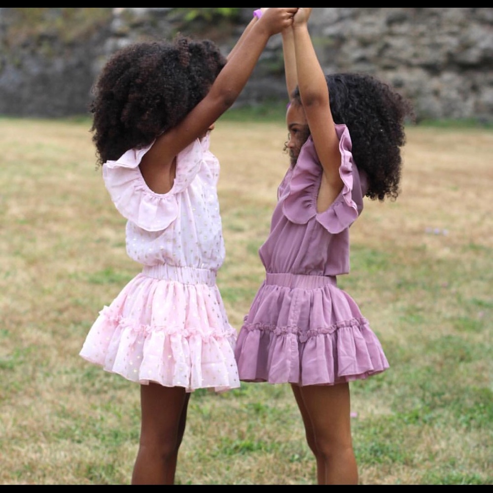 Pink ruffle dress